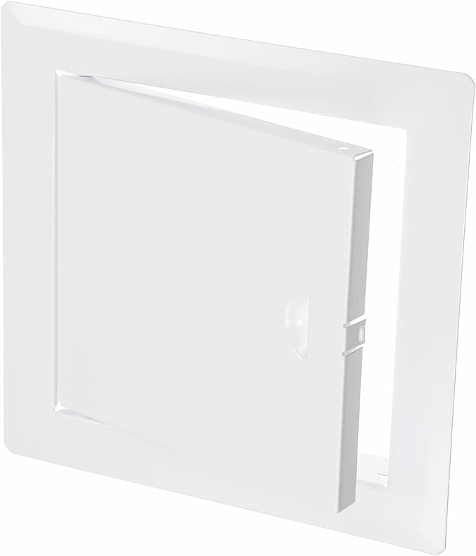 6" x 6" White Metal Access Panel. Service Shaft Door Panel. Plumbing, Electricity, Heating, Alarm Wall Access Panel for Drywall. Bathroom Services Access Hole Cover.