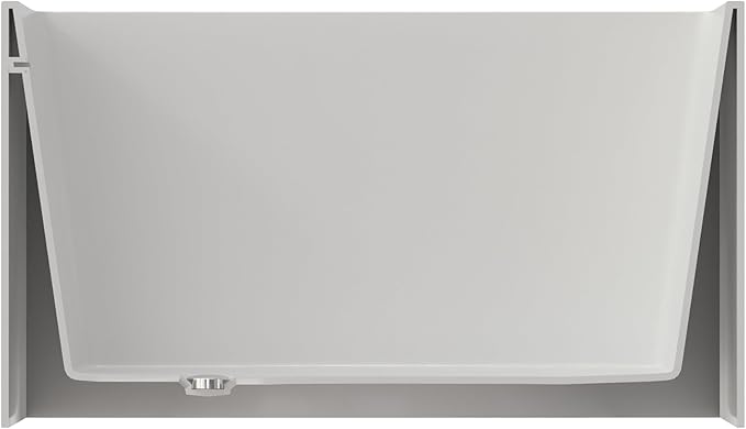 43" Acrylic Freestanding Bathtubs, Stand Alone Tub, Japanese Soaking Tub for Bathroom, Integrated Overflow and Drain, cUPC Certified, Gloss White