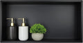 Stainless Steel Shower Niche 24" X 12" Matte Black No Tile Needed Niche Shower for Bathroom Storage Recessed Wall Niches Bathroom Shelf Over Mount Installation
