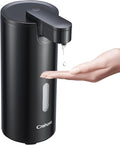Automatic Soap Dispenser, Automatic Soap Dispenser Touchless, Kitchen & Bathroom, 3 Adjustable Volume for Liquid Soap, Water-Resistant, Hotel, Restaurant and School, Clog-Free, Black