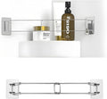 RV Shower Corner Storage Bar, RV/Camper/Travel Trailer Bathroom Corner Stainless Steel Storage Bar, 7.8~13.4in Adjustable (1 Pack)