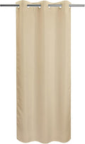 River Dream Stall Size No Hook Beige Shower Curtain Soft Microfiber - 36" Wide Small Fabric Shower Curtain Set for Narrow Stall, Waterproof & Washable, Bottom Magnets, Beige, 36x74