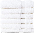Hencely Premium 6-Pack Washcloths 12x12 Inches Soft Turkish Cotton High Absorbent and Quick Dry Dishtowel for Kitchen and Bath (Wash Cloth 6 Pack, White)