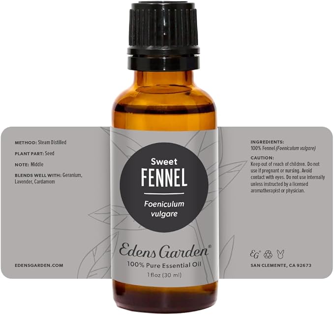 Edens Garden Fennel- Sweet Essential Oil- 100% Pure Premium Grade, Undiluted, Natural, Therapeutic, Aromatherapy, The Best for Diffuser, Candle, Laundry, Humidifiers 30 ml (1 fl oz)