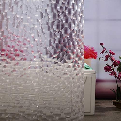 Adwaita 3D Bubbles Shower Curtain Liner,No Odors,Eco Friendly (Clear)