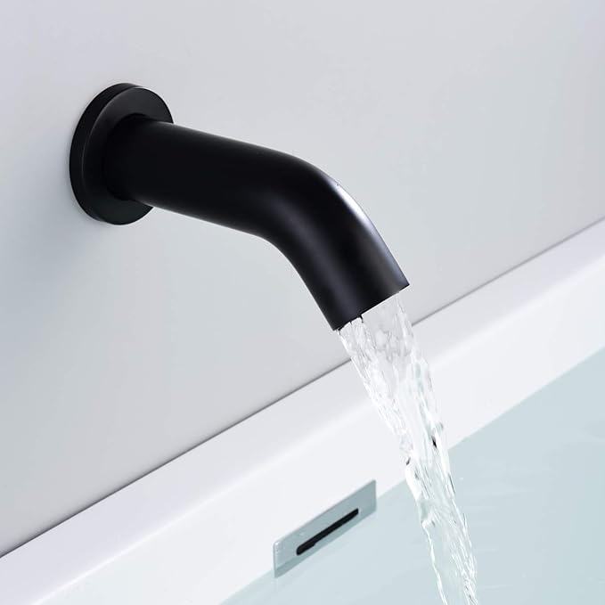 SUMERAIN Wall Mount Bathtub Faucet with Hand Shower,3 Handle Tub Shower Faucet Matte Black High Flow Waterfall Tub Filler