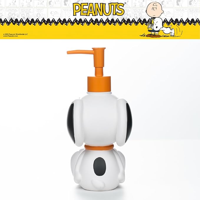 Peanuts Snoopy Soap/Lotion/Hand Sanitizer Resin Pump Dispenser, 10.23 Ounces, (Officially Licensed Product) by Franco Collectibles