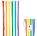 Dock & Bay Customized Beach Towel - Quick Dry, Sand Free - Compact, Lightweight - 100% Recycled - Includes Bag - Summer - Rainbow Skies - Large