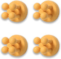 Silicone Toothbrush Holders for Bathrooms - 4 Pcs Yellow Wall Mounted Shower Razor Holder