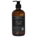 River Birch Sea Salt + Citrus Scented Natural Hand Soap - Handmade Soap - Moisturizing Hand Wash with Amber Glass Dispenser - Luxury Scented and Hydrating - Vegan and Non-Toxic - 16 Fl Oz