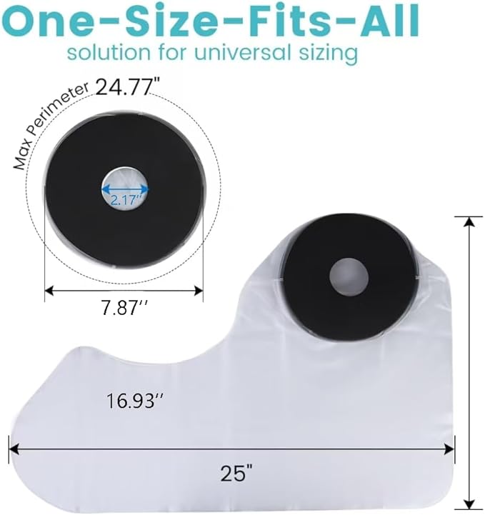 Cast Covers for Shower Arm, Waterproof Cast Cover, Cast Cover for Swimming, Cast Protector for Show Adult, Elbow, Hand, Elbow, Upper Arm (Diameter - 7.9") Extra Long