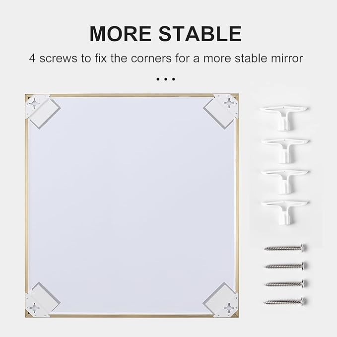 20x40 Inch Gold Bathroom Mirror - Copper-Free Mirror, Aluminum Alloy Frame Vanity Rectangle Wall Mounted Modern Mirror for Bedroom/Living Room/Porch Horizontal or Vertical