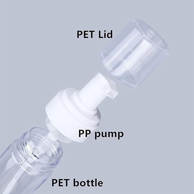 SOTICA 3pcs Foam Bottle Dispenser, Refillable Soap Dispenser with Transparent Empty Spray Bottles Foaming Hand Soap Dispenser Bottles 200ml/7OZ Foam Pump Dispenser Bottle
