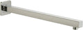 Voolan 20" Square Shower Arm with Flange and Teflon Tape, Extension Shower Head Arm for Bathroom Fixed Shower Head, Solid Stainless Steel, Wall Mounted (Brushed Nickel)