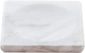 White Soap Dish Tray Marble Soap Holder Trinket Plate for Bathroom Sink Kitchen Countertop Bedroom Vanity Bathroom Accessory Rectangular