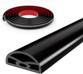 118” Black Shower Threshold Water Dam Stopper for Dry and Wet Separation,Self Adhesive Collapsible Walk in Shower Splash Guard Seal Strip, Silicone Sink Edge Water Barrrier for Bathroom and Kitchen