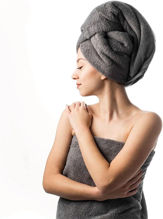 Hencely 18-Piece Bath Towel Set - High Absorbency, Quick Drying - 100% Soft Turkish Cotton - 6 Bath Towels, 6 Hand Towels, 6 Washcloths - Bathroom, Home, Hotel, Spa, and Gym - 18-Pack Gray