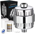 20 Stage Shower Head Filter - 2 Cartridges,Hard Water Filter,99% Remove Chlorine, Fluoride,Heavy Metals and Harmful Impurities,High Output Showerhead Filters for Improving Skin and Hair,Chrome