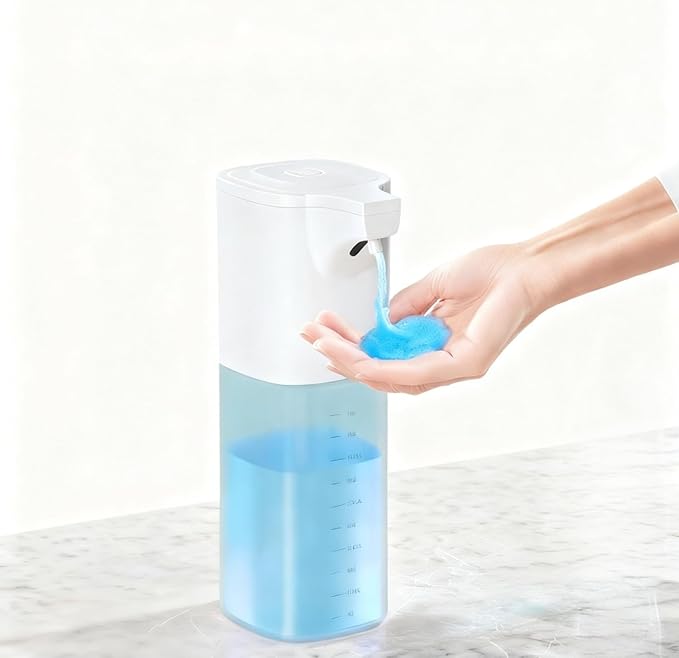 Automatic Foaming Soap Dispenser,Touchless Foam Soap Dispenser 4-Level Adjustable Electric,Auto Bathroom Kitchen Hand Soap Dispenser,18.6oz/550ml,Wall Mounted,Rechargeable