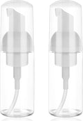 2 Pack Foam Pump Bottle Travel Small Size Mousse Foam Soap Dispenser Mini Empty Clear Plastic Foaming Soap Dispenser Refillable Pump Containers for Face Wash Lash Shampoo Skin Care 50 ml/1.7 oz
