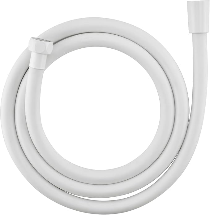 Shower Hose PVC,Explosion Proof Anti Winding Showerhead Hoses Extra Long,Used In Showerheads Spray Bidet Bathing Toilet Cleaning Pet Flexible Rv Shower Hose Replacement (White, 48 In)