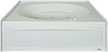 JACUZZI SIGNATURE Acrylic Removable Skirted Soaking Bathtub, Slip Resistant, Right Drain Placement, 60” (L) x 42” (W), Oval in Rectangle Design, Oyster