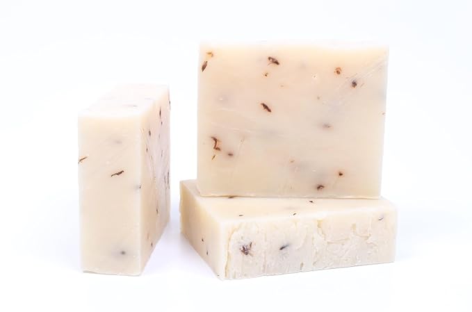 3 Pk Lavender Flowers Organic Soap Bars, Handmade in USA, Natural & Cruelty Free (3 Pack, Lavender Flowers)