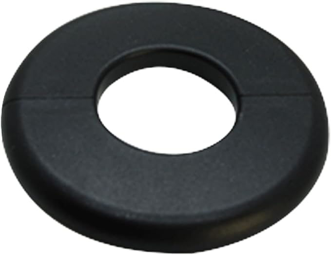 Wall Split Flange 1 Piece, Pipe Cover Decoration Fit 0.87 inch Outer Diameter Pipe, ABS Round Self-Adhesive Escutcheon Plate, Buckles Design Split Plumbing Cover Plates, Black (22mm)