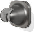 Hand held Shower Head Holder Wall Mount - Adjustable in 5 Positions - Dual Mount Option (Screw/Adhesive), Bathroom Shower sparyer Holder - Brushed Nickle