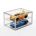 Extra Large 19.7"X14.6"X11.6" Acrylic Display Case with 1 Division Board, Clear Organizer Box Plastic Holder with Magnetic Door for Handbags, Purses, Boots, Figures, Book