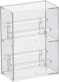 Choowin 2 Layer Clear Acrylic Display Case for Collectibles, Mini Figures, Pop Mart, Labubu, Sonny Angel, Smiski - Assemble Dustproof Acrylic Display Box with Door, Stand (12x6.9x16.7 inch)