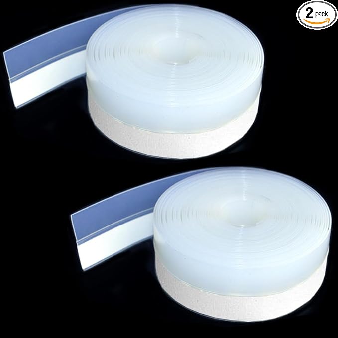 Weather Stripping Door Seal Strip, Door Weather Stripping Seal Strip Sealing Tape for Doors Windows Shower (45mm, Transparent)