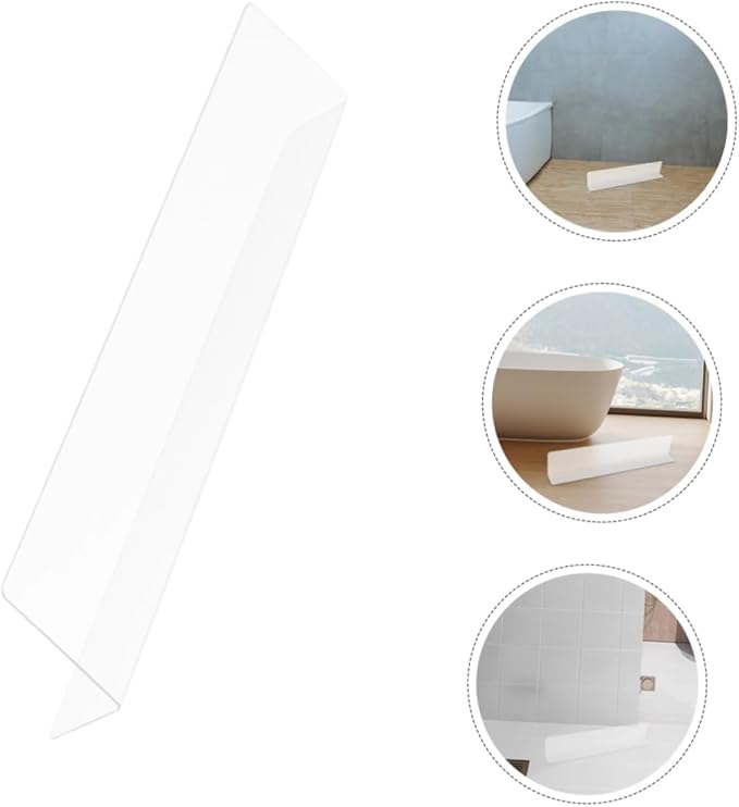 STOBAZA 2pcs Clear Bathtub Shower Splash Water Barrier for for Preventing Bathroom Splashes Easy to Install Maintains Environment