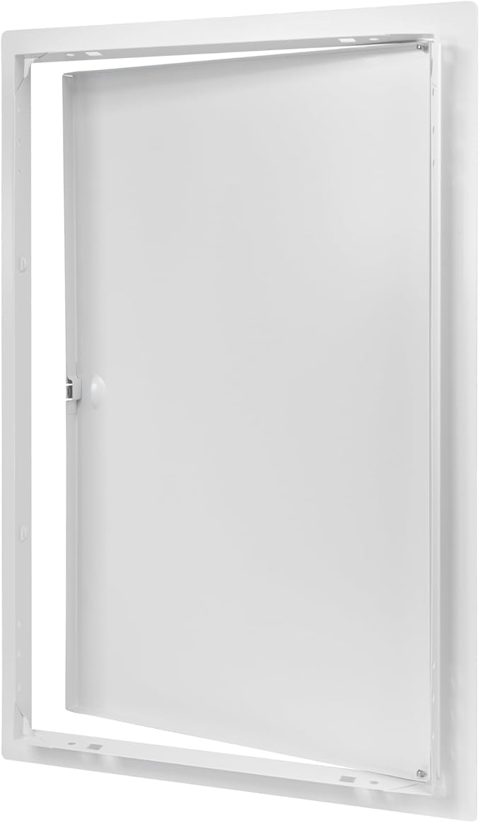 12" x 20" White Metal Access Panel. Service Shaft Door Panel. Plumbing, Electricity, Heating, Alarm Wall Access Panel for Drywall. Bathroom Services Access Hole Cover.