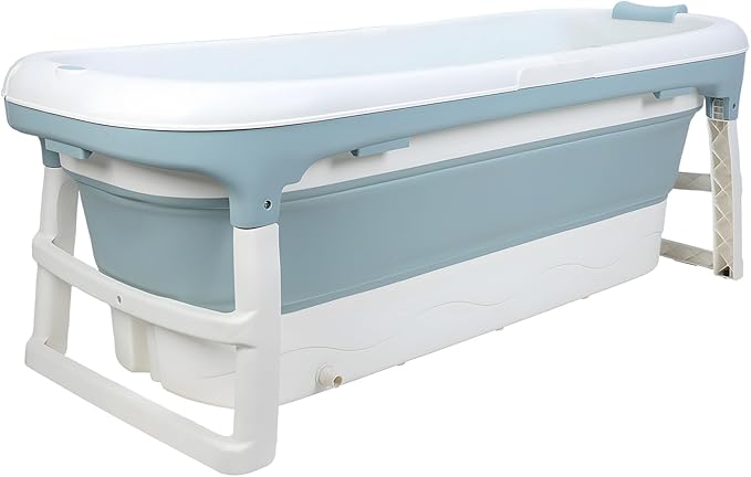 Portable Bathtub for Adult, Large Collapsible Tub, Portable Tub for Adults, Tub for Shower, Sweat Steaming Spa Sweat Steaming Bathtub, Effortless Folding Bathtub, Hot Bath, Ice Bath 50 in