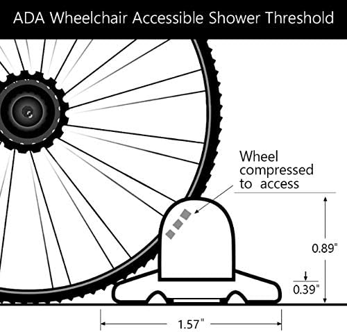 Duzzy 75 Inch Collapsible Shower Threshold Water Dam, Ideal for Wheelchair Accessible, Suitable for Accessibility ADA Handicap Showers