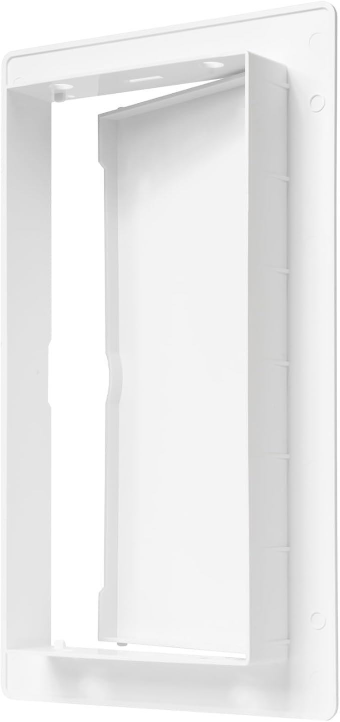 4" x 8" White Plastic Access Panel. Service Shaft Door Panel. Plumbing, Electricity, Heating, Alarm Wall Access Panel for Drywall. Bathroom Services Access Hole Cover.
