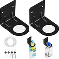 4Pcs Shampoo Bottle Dispenser Holder Wall Mount Bottle Holder Hand Soap/Lotion/Detergent/Shower Gel Container Dispenser Holder for Kitchen Bathroom Toilet (2pcs Black)