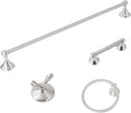 4 Piece Bathroom Hand Towel Holder Set, Adjustable Towel Racks for Bathroom Wall Mounted, Stainless Steel Brushed Nickel Towels Bar, 24 Inch Bath Room Accessories Set