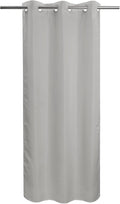 River Dream Stall Size No Hook Grey Shower Curtain Soft Microfiber - 36" Wide Small Fabric Shower Curtain Set for Narrow Stall, Waterproof & Washable, Bottom Magnets, Gray, 36x74