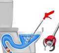 69 Inch Toilet Auger Snake with 4 Claw Grabber Fits Pipes 1.6 Inches or Larger Flexible Drain Cleaning Tool for Toilets