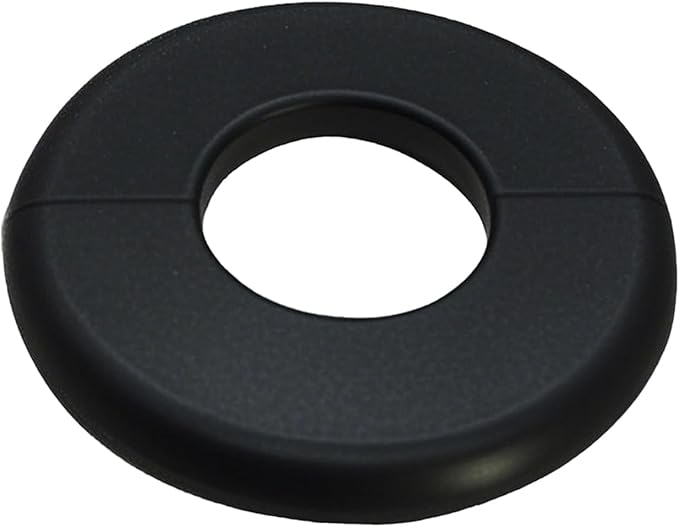 Wall Split Flange 1 Piece, Pipe Cover Decoration Fit 1.3 inch Outer Diameter Pipe, ABS Round Self-Adhesive Escutcheon Plate, Buckles Design Split Plumbing Cover Plates, Black (33mm)