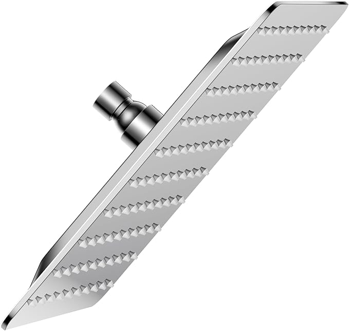 VBFF-Shower Head,rain shower head, 10 inch- Square Shower Head, 1.8 GPM Flow Rate, rainfall showerhead,VBFF08(Chrome)