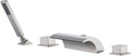 sumerain Waterfall Bathtub Faucet Brushed Nickel with Sprayer, Tub Spout with Diverter