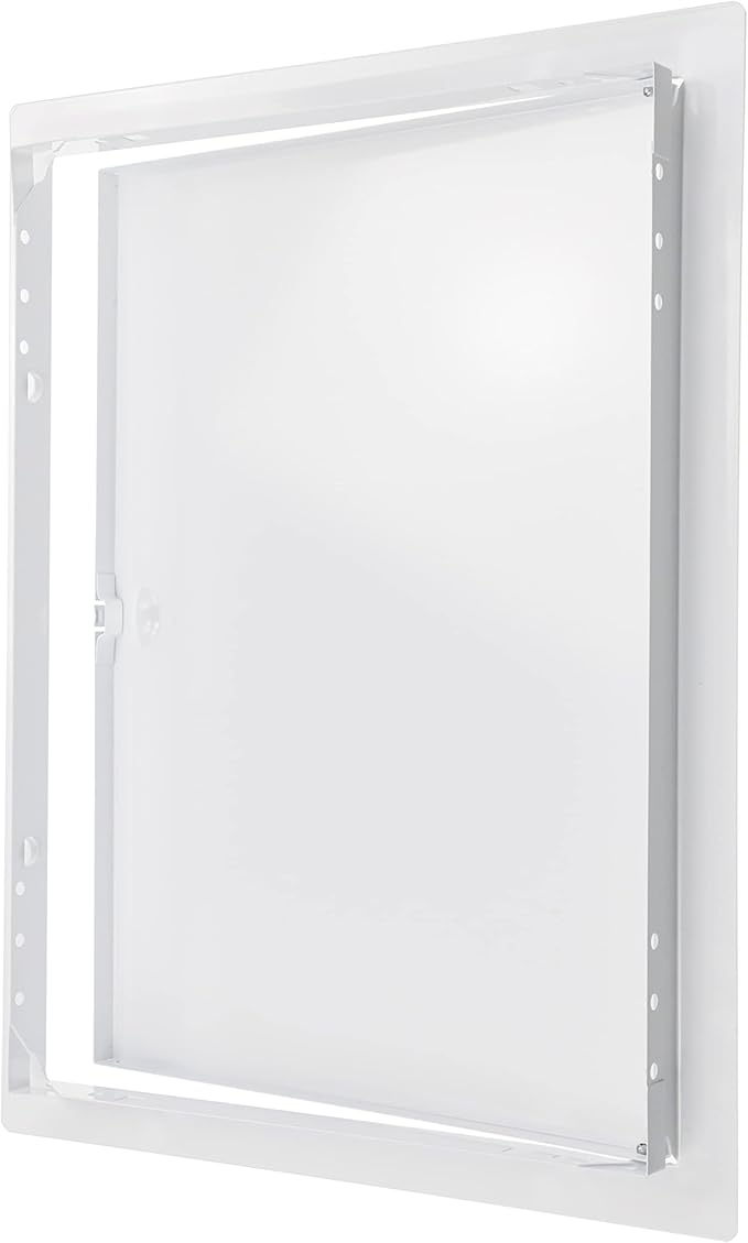 12" x 16" White Metal Access Panel. Service Shaft Door Panel. Plumbing, Electricity, Heating, Alarm Wall Access Panel for Drywall. Bathroom Services Access Hole Cover.