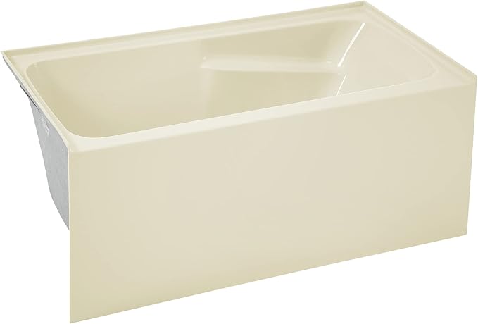 ﻿Voltaire 54" X 30" Left-Hand Drain Alcove Bathtub with Apron in Bisque