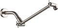 Shower Head Extension Arm, Adjustable Shower Head Arm Extender with Locking Set Screw, G1/2 Connector for Fixed/Rain/Handheld Showerheads, Easy Installation (Brushed Nickel, 10 Inch)