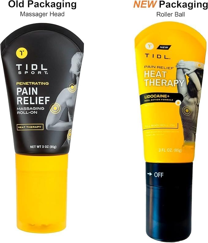TIDL - Pain Relief Roll On - Fast-Acting Relief on Lower Back, Knee, Neck, Joint & Nerve Pain - Works for Post Workout, Sport & Muscle Recovery - Cooling, Topical, Lidocaine, Menthol (3oz, 2-Pack)