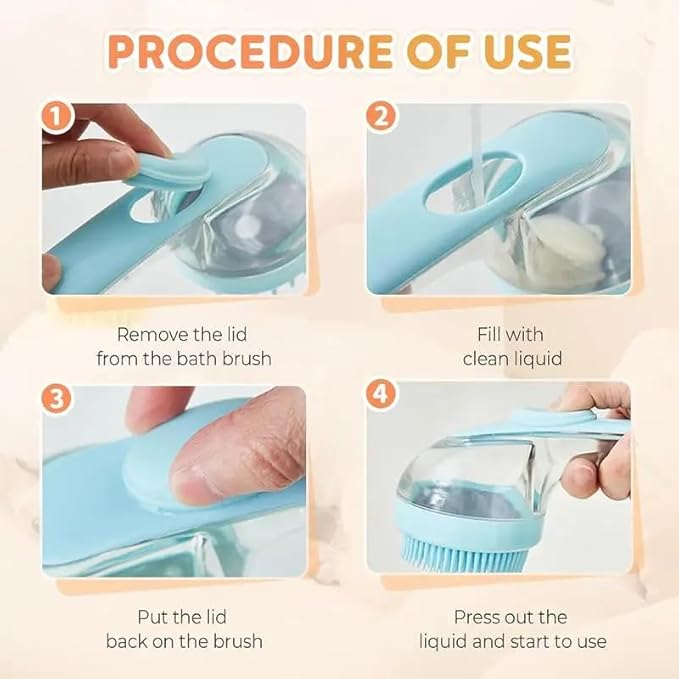 2026 New Pet Bath Brush, Dog Scrubber for Bath Dog Grooming Massage Brush for Long Short Haired Dogs Cats Shower