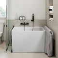 47" Acrylic Freestanding Bathtubs, Stand Alone Tub, Japanese Soaking Tubs for Bathroom, Integrated Overflow and Drain, cUPC Certified, Gloss White